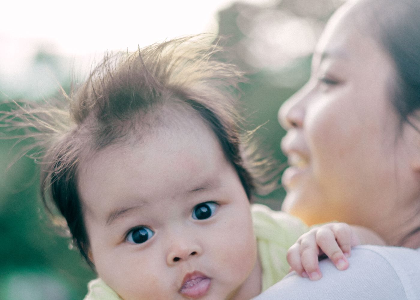 Parent holding a baby